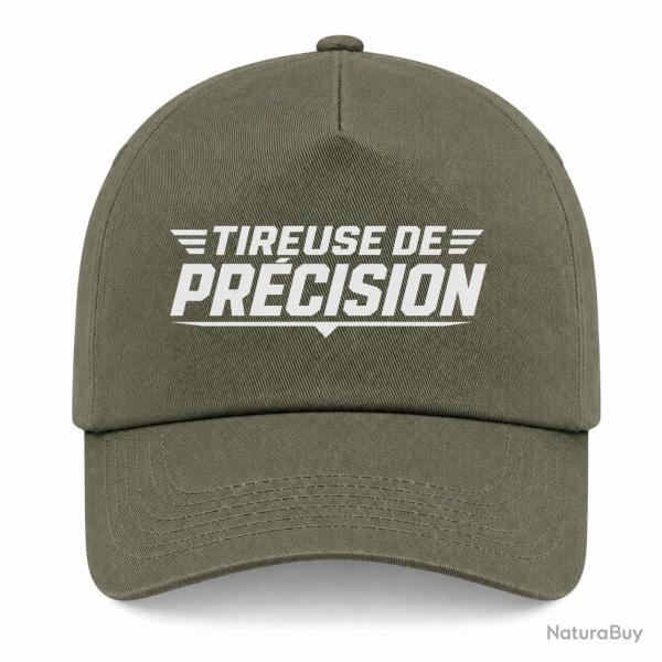 Casquette Tir Sportif - Tireuse de pr�cision - Kaki / Blanc