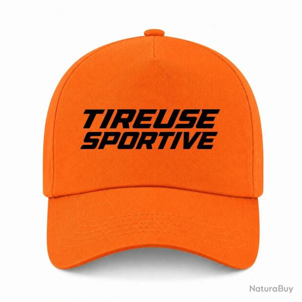 Casquette Tir Sportif - Tireuse sportive - Cible dynamique - Orange