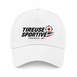 Casquette Tir Sportif - Tireuse sportive France - Blanc / Orange