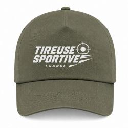 Casquette Tir Sportif - Tireuse sportive France - Kaki / Blanc