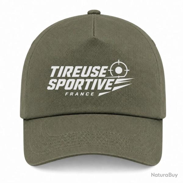 Casquette Tir Sportif - Tireuse sportive France - Kaki / Blanc
