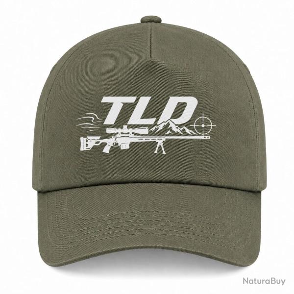 Casquette Tir Sportif - TLD - Montagne et carabine - Kaki / Blanc