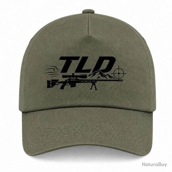 Casquette Tir Sportif - TLD - Montagne et carabine - Kaki / Noir