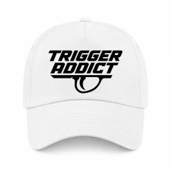 Casquette Tir Sportif - Trigger Addict - D&eacute;tente typographique - Blanc