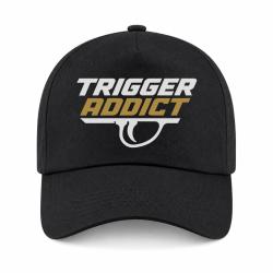 Casquette Tir Sportif - Trigger Addict - D&eacute;tente typographique - Noir / Orange
