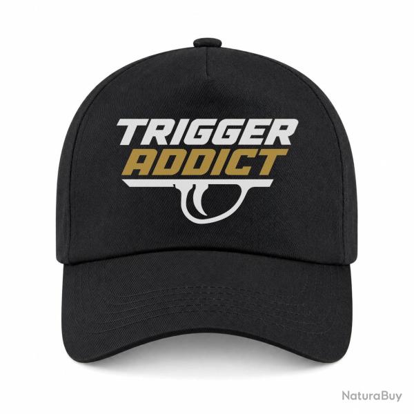 Casquette Tir Sportif - Trigger Addict - D�tente typographique - Noir / Orange