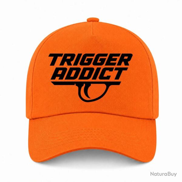 Casquette Tir Sportif - Trigger Addict - D�tente typographique - Orange