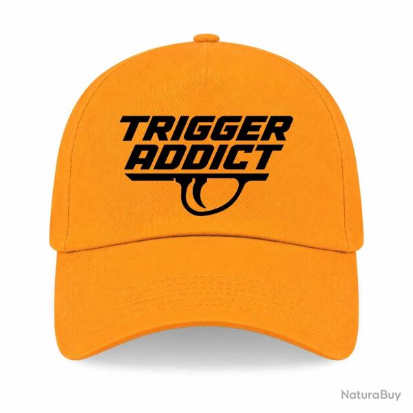 Casquette Tir Sportif - Trigger Addict - D�tente typographique - Jaune