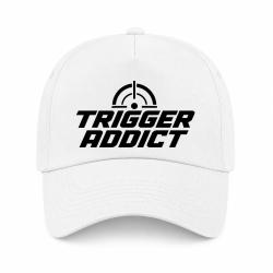 Casquette Tir Sportif - Trigger Addict - Typographie - Blanc