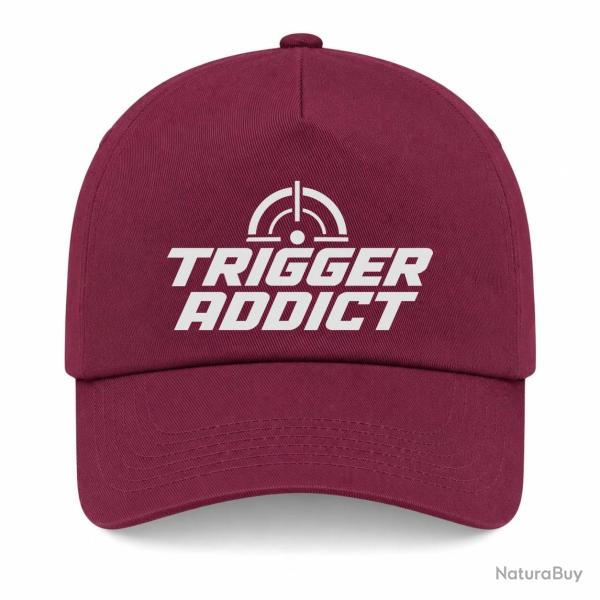 Casquette Tir Sportif - Trigger Addict - Typographie - Bordeaux