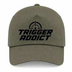 Casquette Tir Sportif - Trigger Addict - Typographie - Kaki / Noir
