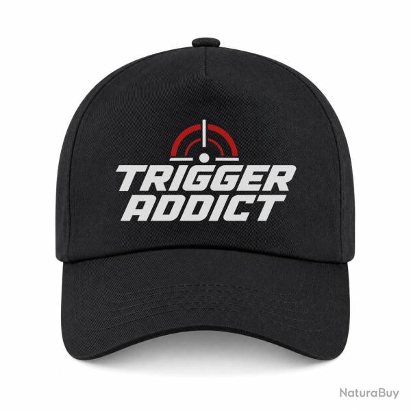 Casquette Tir Sportif - Trigger Addict - Typographie - Noir / Orange