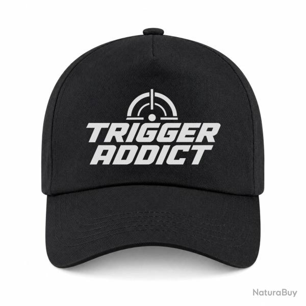 Casquette Tir Sportif - Trigger Addict - Typographie - Noir
