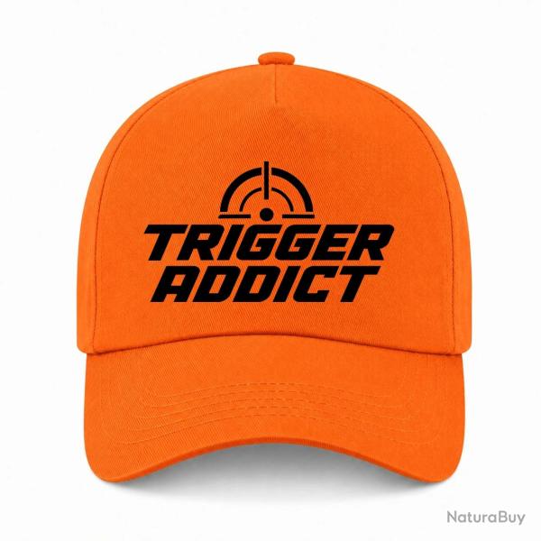 Casquette Tir Sportif - Trigger Addict - Typographie - Orange