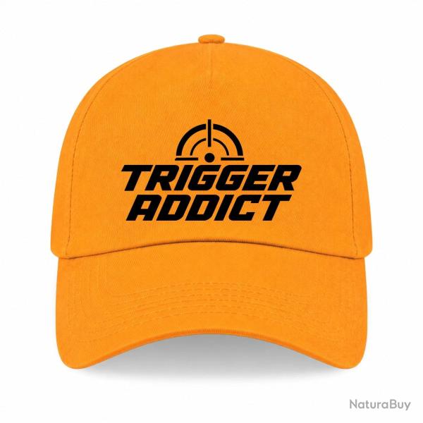 Casquette Tir Sportif - Trigger Addict - Typographie - Jaune