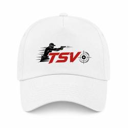 Casquette Tir Sportif - TSV - Tireur en mouvement - Blanc / Orange