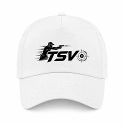 Casquette Tir Sportif - TSV - Tireur en mouvement - Blanc