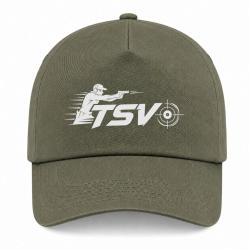 Casquette Tir Sportif - TSV - Tireur en mouvement - Kaki / Blanc