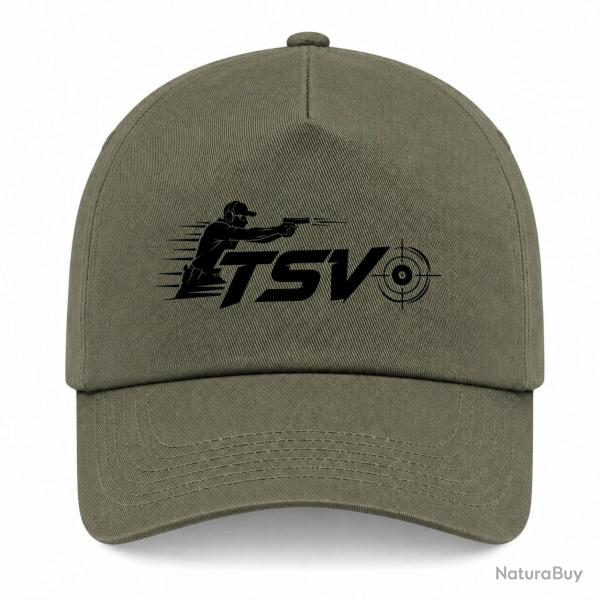 Casquette Tir Sportif - TSV - Tireur en mouvement - Kaki / Noir
