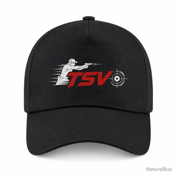 Casquette Tir Sportif - TSV - Tireur en mouvement - Noir / Orange