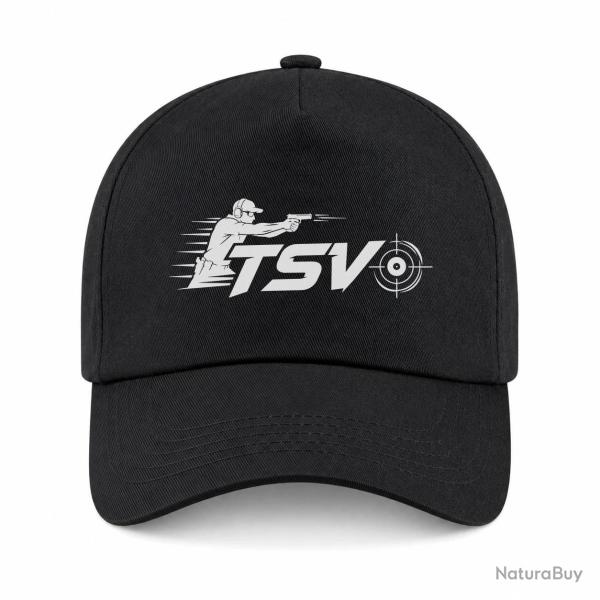 Casquette Tir Sportif - TSV - Tireur en mouvement - Noir