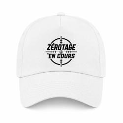 Casquette Tir Sportif - Z&eacute;rotage en cours - Blanc