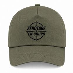 Casquette Tir Sportif - Z&eacute;rotage en cours - Kaki / Noir