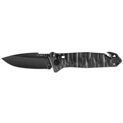 COUTEAU C.A.C S200 LAME LISSE MANCHE PA6 FV NOIR - TB OUTDOOR