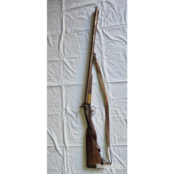 FUSIL DE CHASSE A PERCUSSION 2 CANONS A RESTAURER