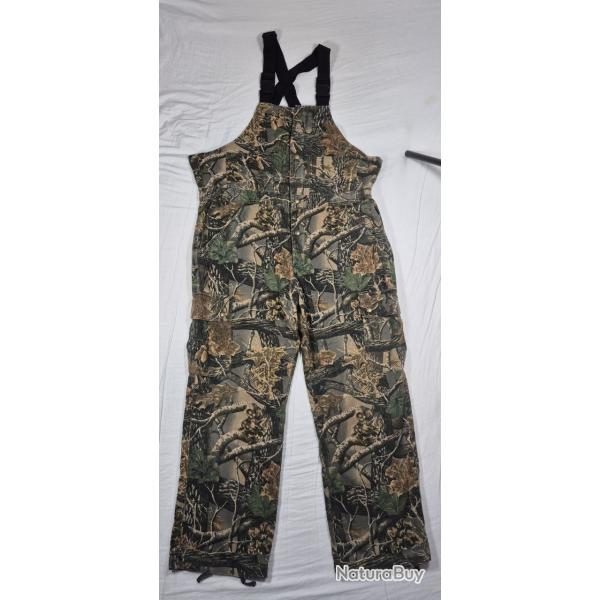 Salopette de chasse camouflage realtree Cabela's, taille L