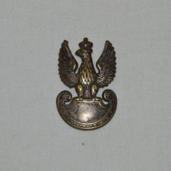 INSIGNE POLONAIS DE CASQUETTE-POLISH BADGE-AIGLE COURONNE 2&deg;WW-CAMPAGNE POLOGNE 1939