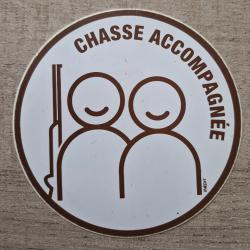 Autocollant chasse accompagn&eacute;e