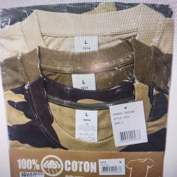 Percussion pack de 3 t-shirts dont 1 camo