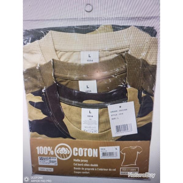 Percussion pack de 3 t-shirts dont 1 camo