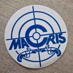 Autocollant tir , armes , revolver , macris bleu