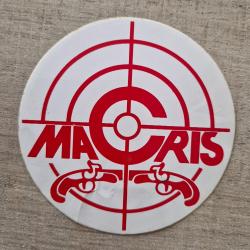 Autocollant tir , armes , revolver , macris rouge