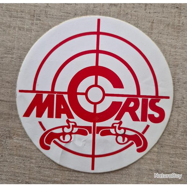 Autocollant tir , armes , revolver , macris rouge