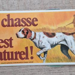 Autocollant la chasse c est naturel , chiens de chasse , braque allemand