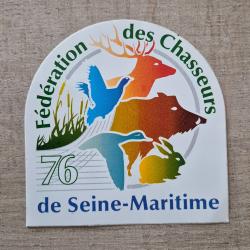 Autocollant la chasse , chasseurs du 76