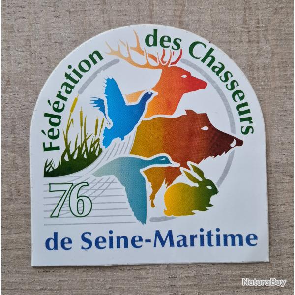Autocollant la chasse , chasseurs du 76