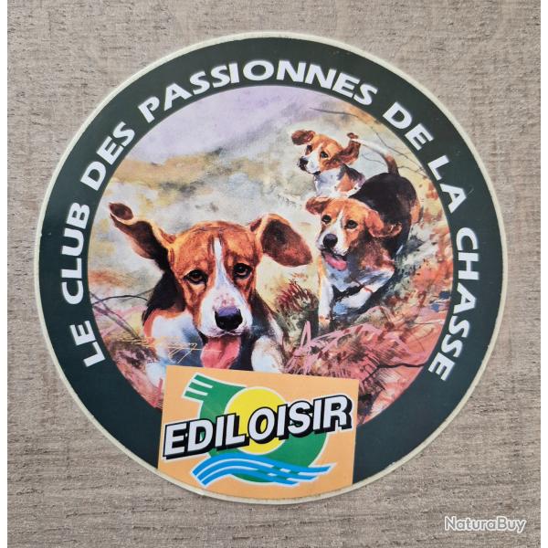 Autocollant ediloisir , chiens , meute , �quipage, rallye