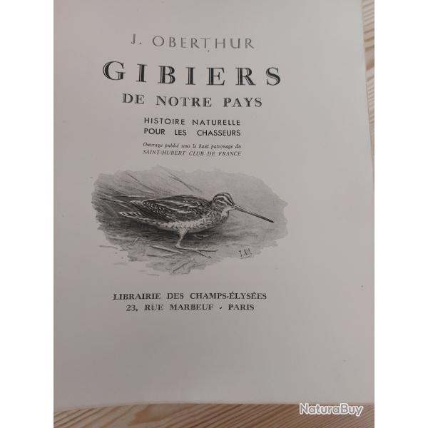 Gibiers de notre Pays - J. OBERTHUR