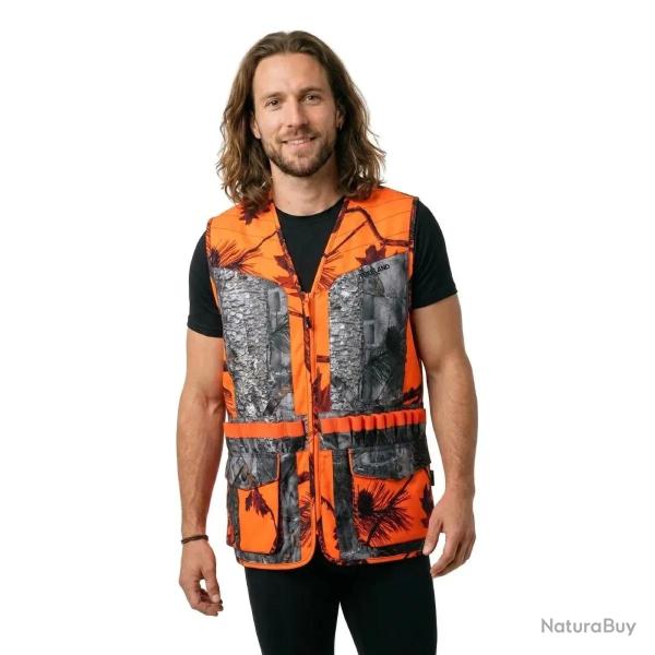 Gilet r�versible Percussion Savane kaki et orange GhostCamo 2XL