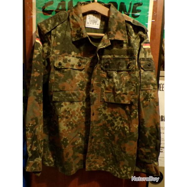 CHEMISE MILITAIRE DE L'ARMEE ALLEMANDE DE 1996 , TAILLE 90 SOIT EN CIVIL S ,  ETAT OCCASION VOIR PHO