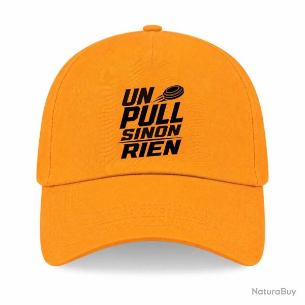 Casquette Ball Trap - Un Pull sinon rien - Slogan - Jaune
