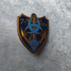 Insigne militaire militaire 7 rima ci drago paris g 2086 dos guilloch&eacute;e