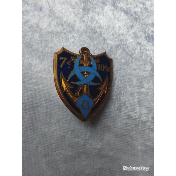 Insigne militaire militaire 7 rima ci drago paris g 2086 dos guilloch�e