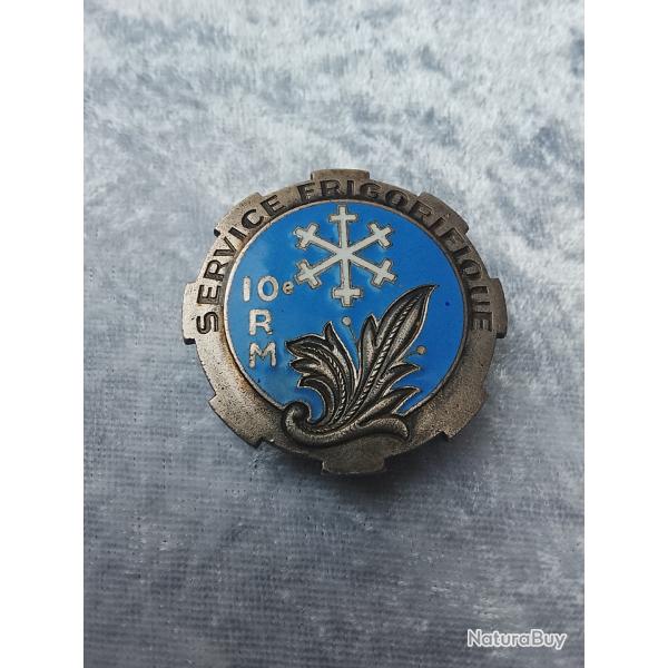 Insigne militaire 10 service frigorifique dos guilloch�e drago paris g1505