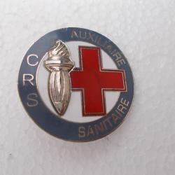 insigne des CRS,!!  auxiliaire/sanitaire,num&eacute;rot&eacute; ( que 200 exemplaires &eacute;mis),tres bon &eacute;tat