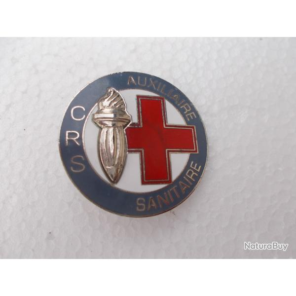 insigne des CRS,!!  auxiliaire/sanitaire,num�rot� ( que 200 exemplaires �mis),tres bon �tat